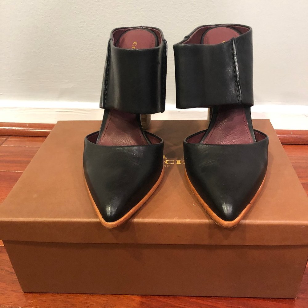 Coach fortune vegan leather heels